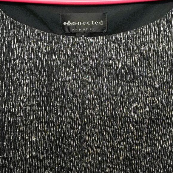 New Connected Apparel Women's Sleeveless Multi-Layered Metallic Party Dress NWOT - Picture 3 of 4